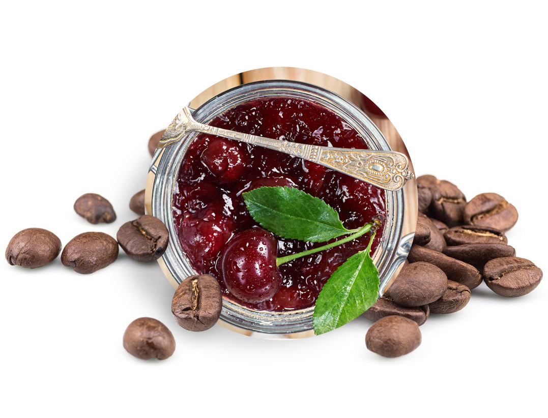 Višně v rumu - zrnková káva, 100g
