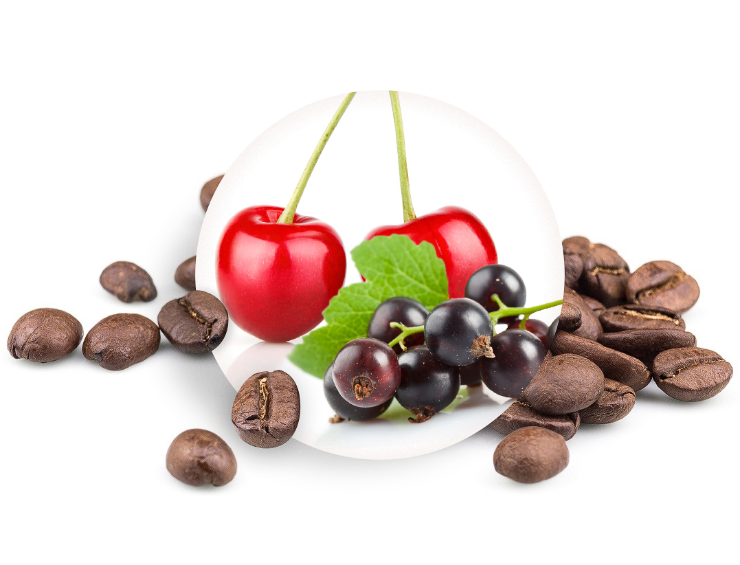 Černý rybíz s višní - zrnková káva, 1000g