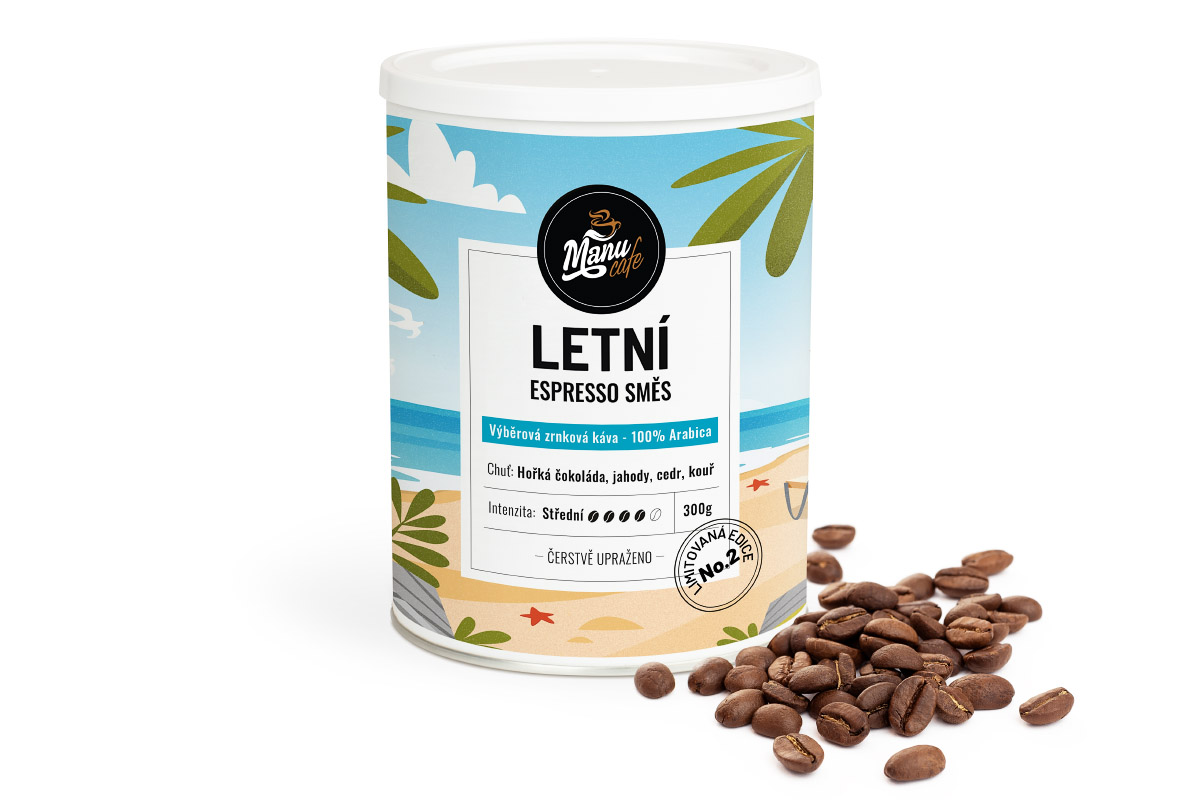 Letní espresso směs - dárková dóza 300g