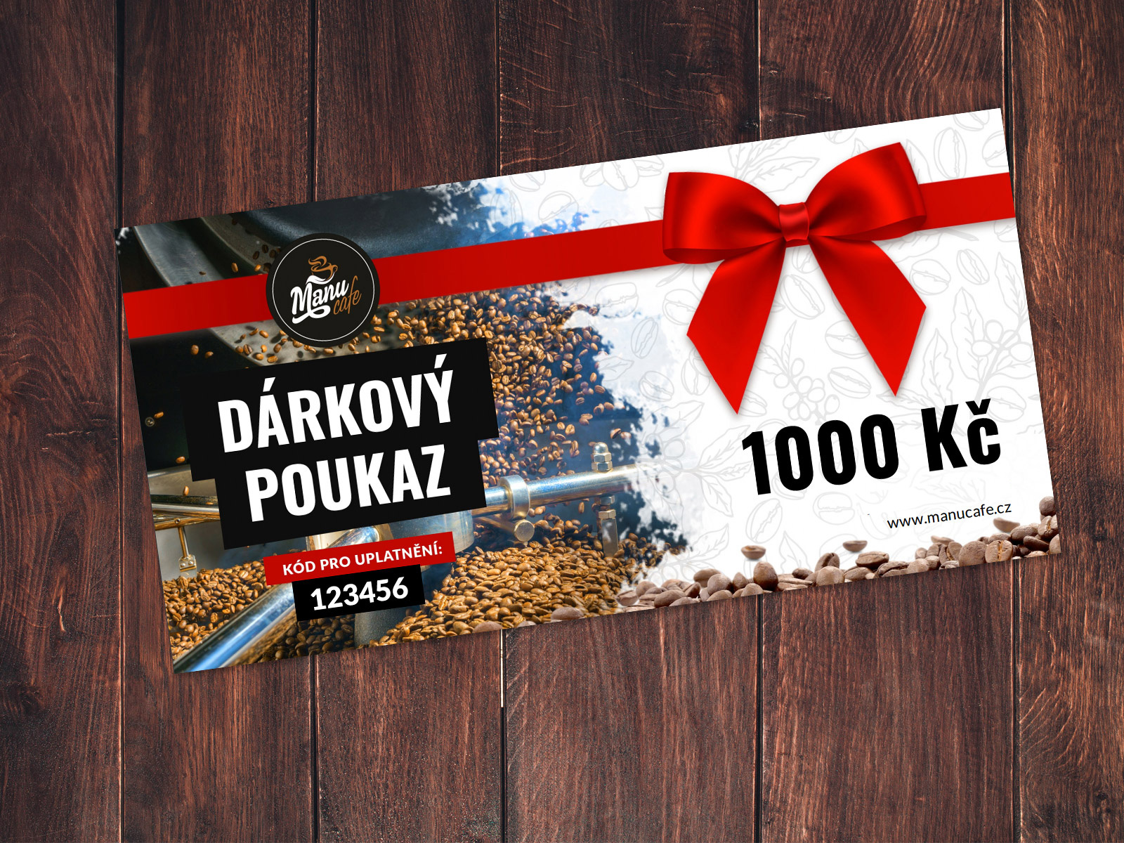 Manucafe dárkový poukaz na 1000 CZK
