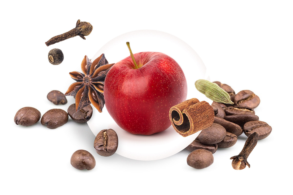 Horké jablko se skořicí zrnková káva, 50g